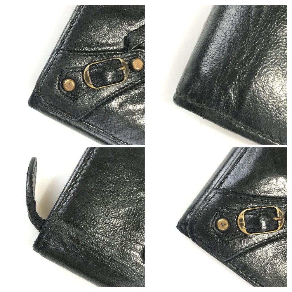 BALENCIAGA Wallet The classic Money Leather Black LambskinAuthentic fresh redye - Picture 7 of 12